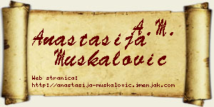 Anastasija Muskalović vizit kartica